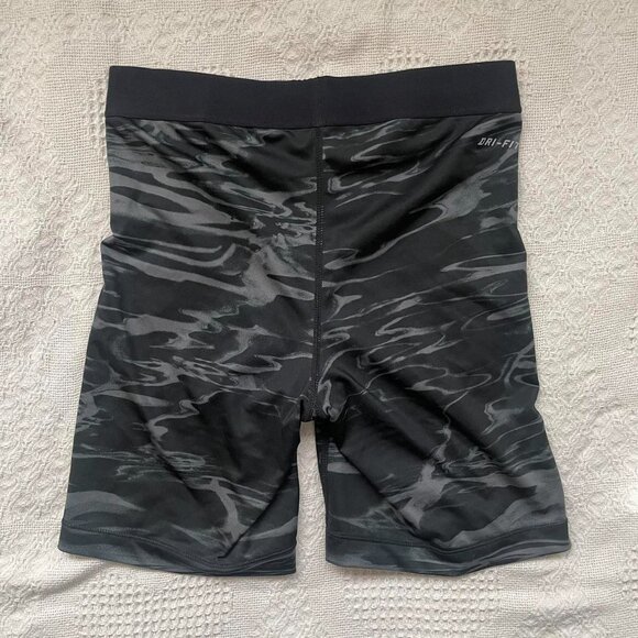 Nike Pro Dri-Fit black & grey marbled spandex shorts! - Picture 2 of 3